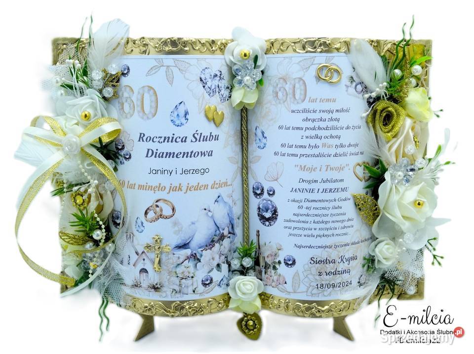 Księga pamiątkowa z okazji 50 Rocznicy Ślubu inny kolor Zielona Góra