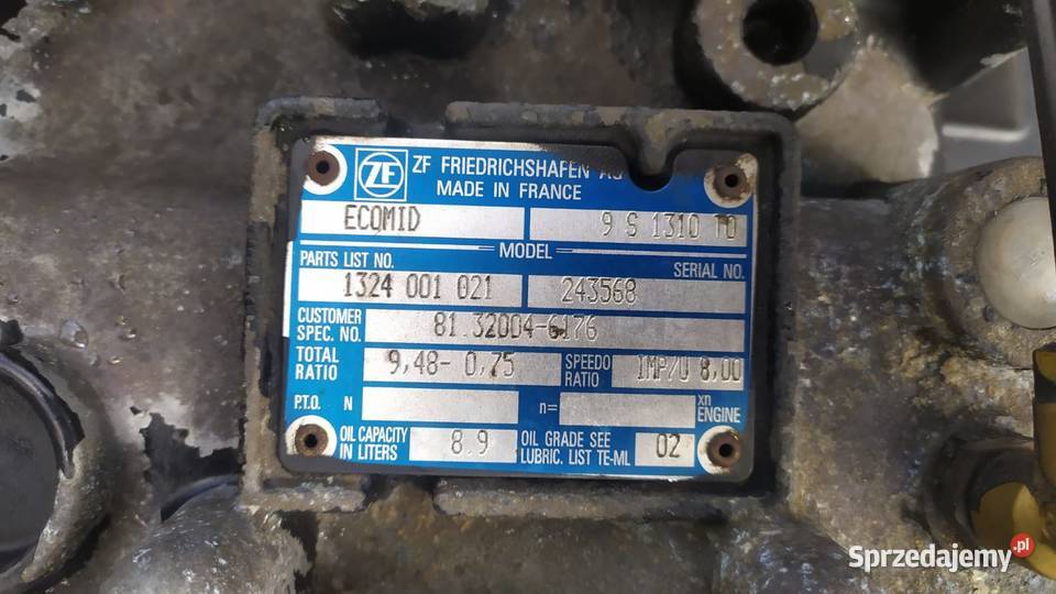 81320046176 ZF Skrzynia biegów ECOMID 9S1310 TO Rzędowice