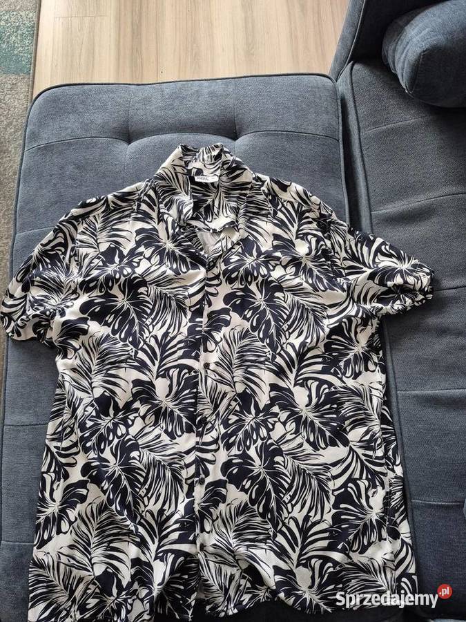 Męska koszula hawajska XMAIL r XXL Czarnobiała w Jelenia Góra