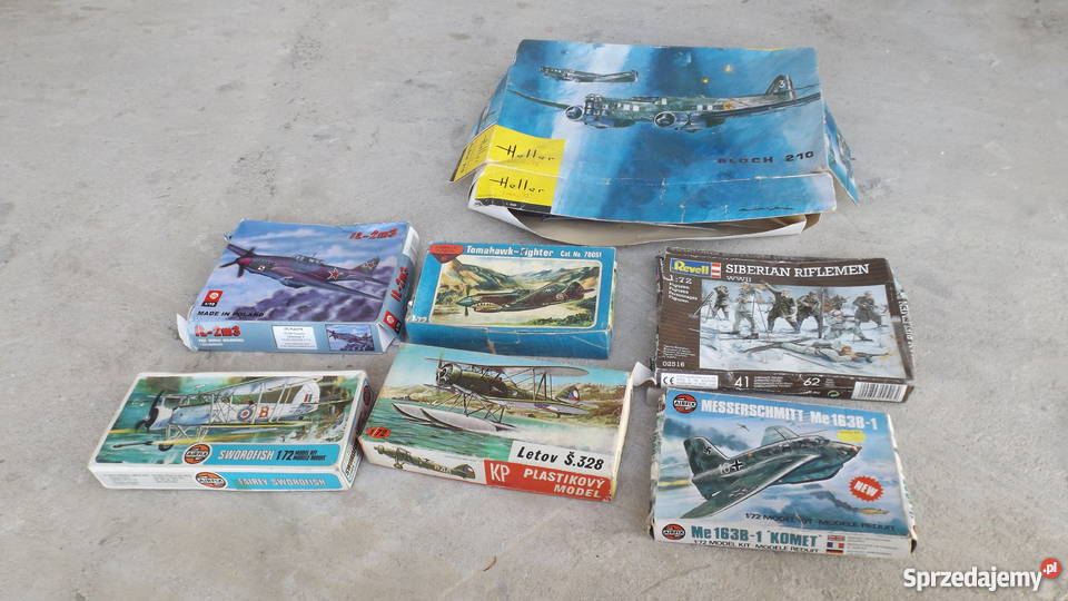 Samoloty modele PRL stare zabawki warmińsko-mazurskie Grodziczno