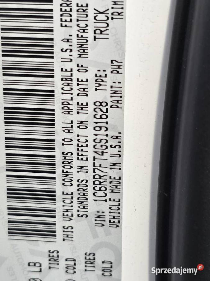 Dodge ram 1500 4x4 57 hemi LPG 2016r Rok produkcji 2016 małopolskie Olkusz sprzedam