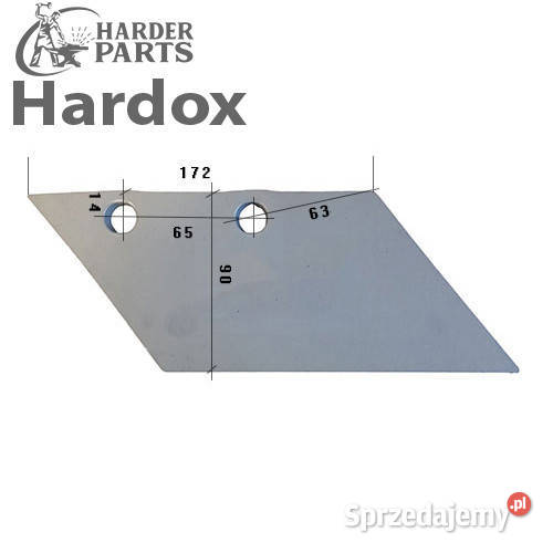 Lemiesz przedpłużka HARDOX 10733P części do nieuszkodzony Suwałki