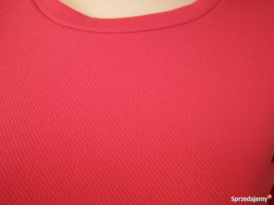 Bluzka Look Pudełkowa Koralowa Wytłaczana S podlaskie sprzedam