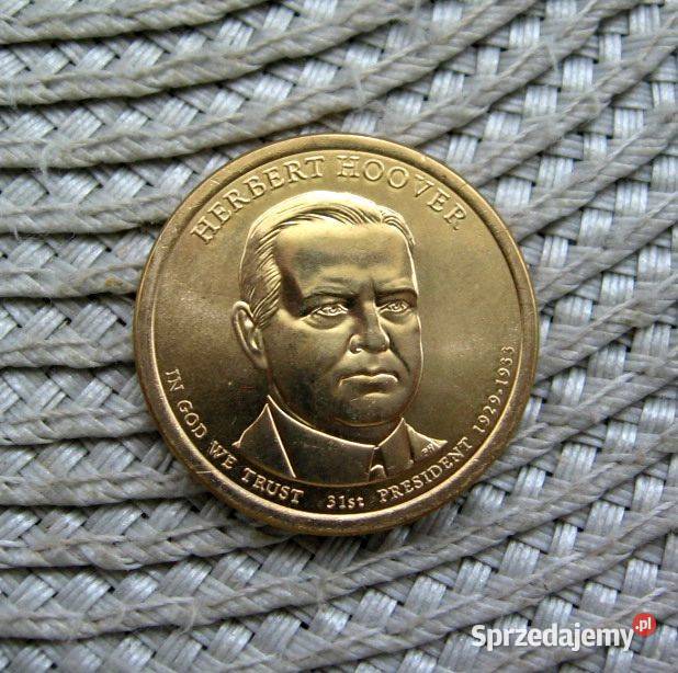 USA 1 Dolar 2014r Herbert Hoover Prezydenci Antyki, Sztuka, Kolekcje Kalisz