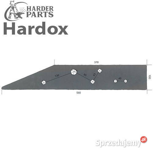 Płoza krótka HARDOX 92230P części do pługa Suwałki