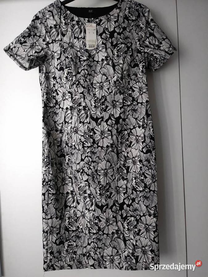 Sukienka letnia czarnobiała Rozmiar 46 Spódnice i sukienki lubelskie Lublin
