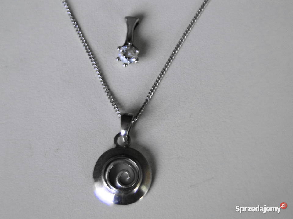 Stare srebro zestaw 2 zawieszki łańcuszek Warszawa