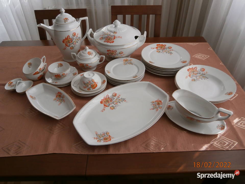 Serwis obiadowokawowy Giesche 1929 Ceramika i szkło Wrocław