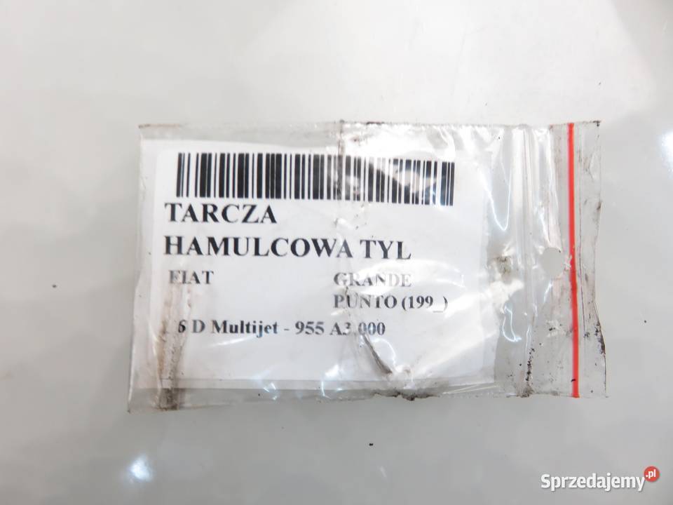 TARCZE HAMULCOWE TYŁ FIAT GRANDE PUNTO osobowe