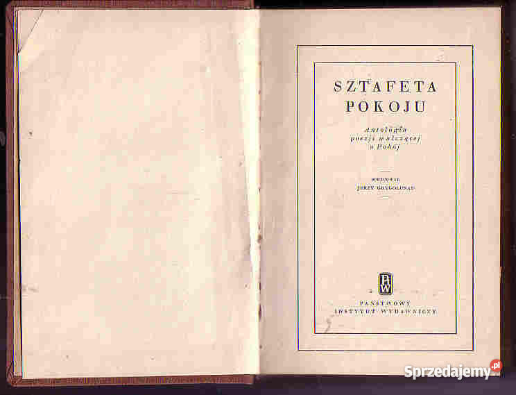 4509 SZTAFETA POKOJU ANTOLOGIA POEZJI WALCZĄCEJ Czyrna