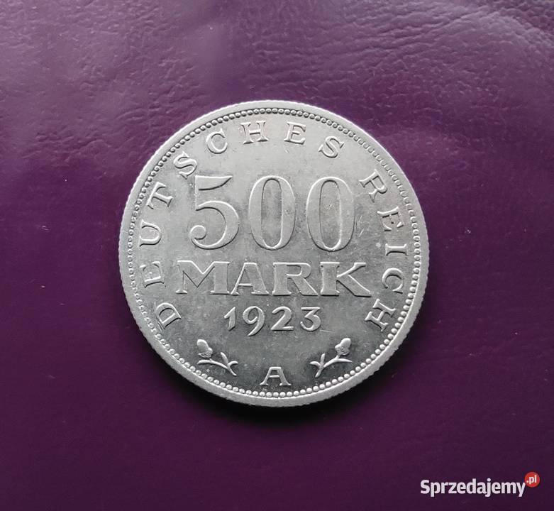 Moneta Niemcy - 500 Marek 1923 A - Rzadka/ Piękna !