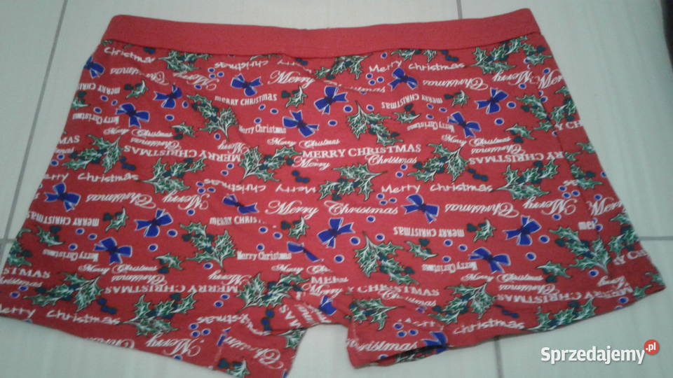 Bokserki świąteczne kolor czerwony rozmiar XL Łomża