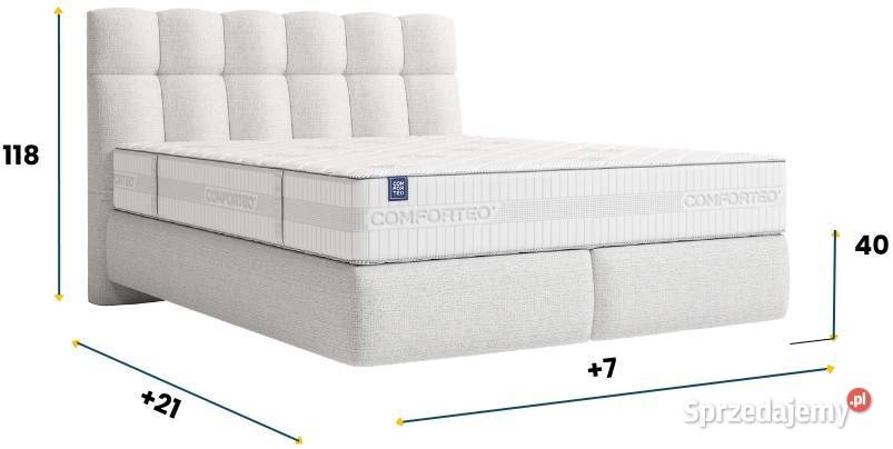 Łóżko tapicerowane lewitujące MARON COMFORTEO