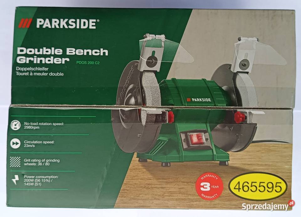 PARKSIDE szlifierka podwójna 200W fabryczny Dęblin