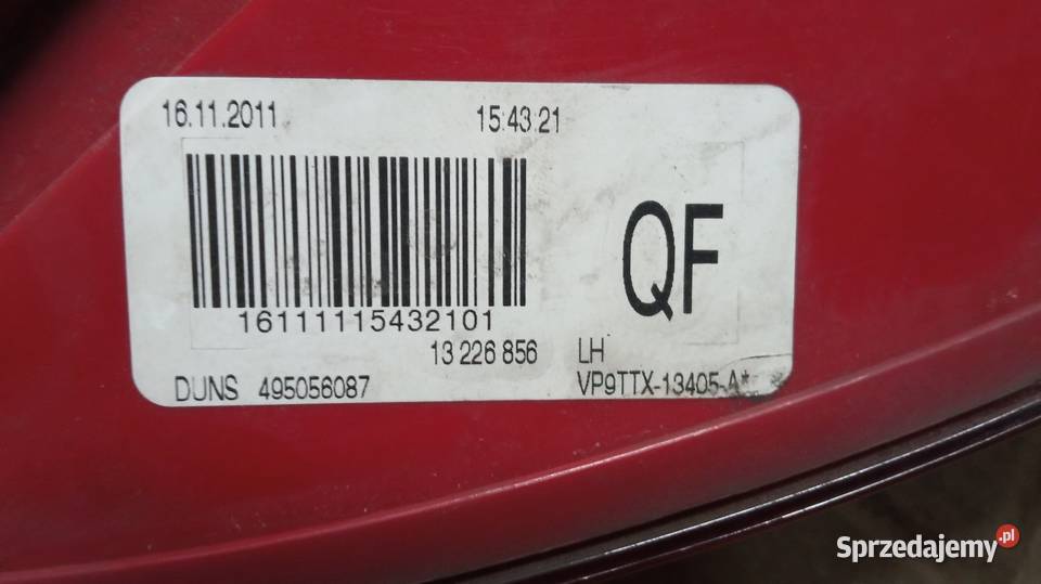 Lampa lewa tył opel Insignia A oryginał Giżycko