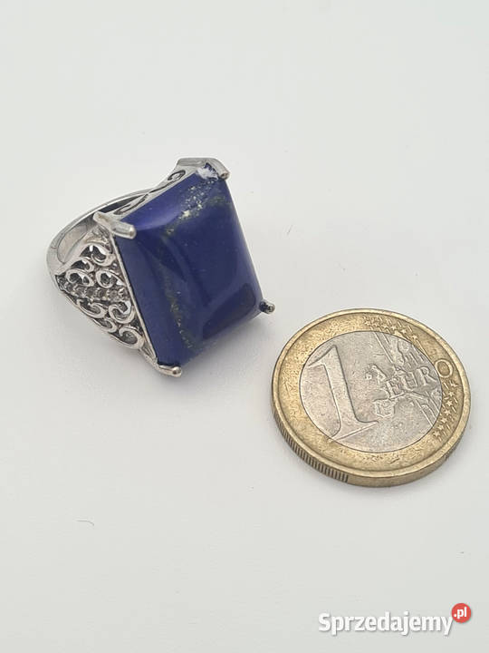 Pierścionek srebro 925 z lapis lazuli i Szczecin