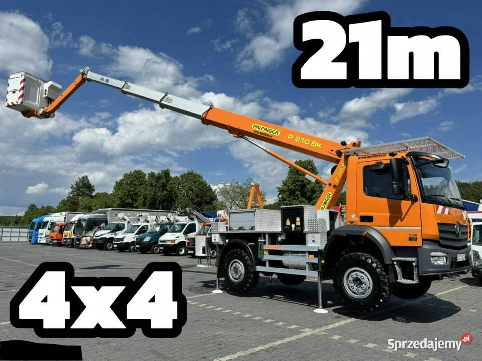 Mercedes Atego 718 E6 4x4 Zwyżka PALFINGER P210 Widełki