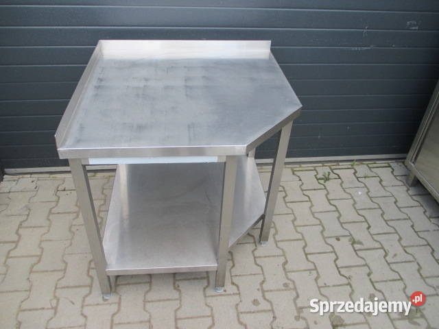 Solidny Stół Gastronomiczny Narożnikowy Z Półką Ostrów Wielkopolski