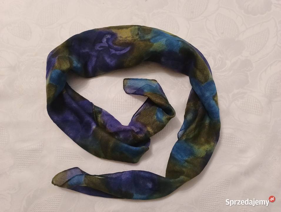 APASZKA kolorowa kwadratowa w kwiatowy wzór Oborniki