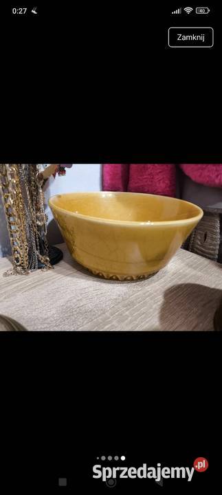 Zestaw naczyń z PRL stary zegar Łódź