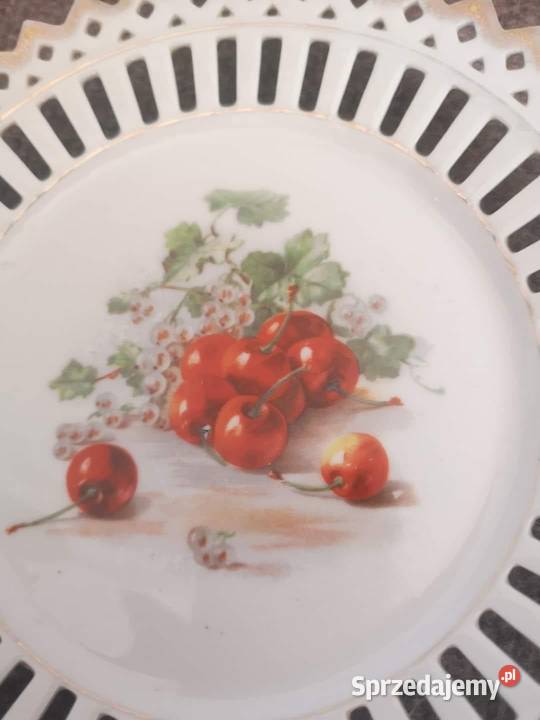 Talerzyk z ażurem z grupami owoców Biała Antyki, Sztuka, Kolekcje Gdańsk