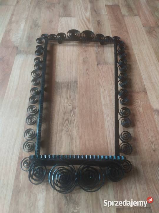 Rama metalowa lustro PRL Industrial Loft Vintage czarny sprzedam