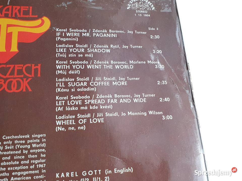 Stara płyta winylowa Karel Gott From My Czech śląskie Cieszyn