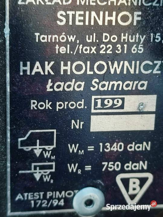 Hak holowniczy do Łada Samara orginał Dulcza Wielka