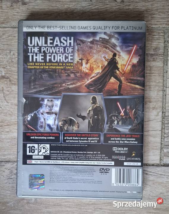Gra Star Wars The Force Unleashed 2 PlayStation mazowieckie Żuromin