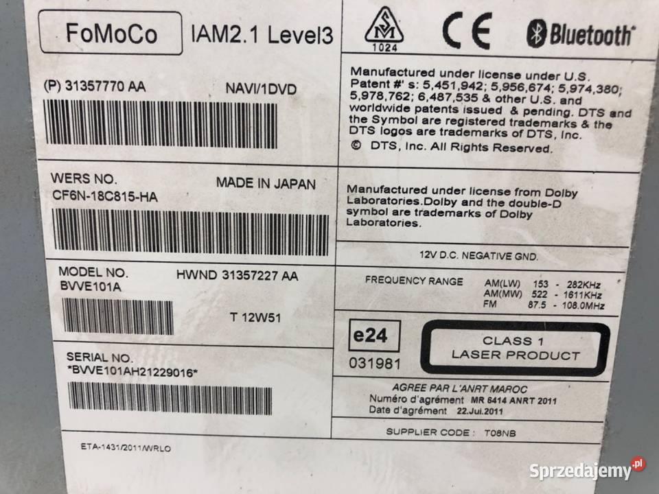 RADIO VOLVO XC60 I 31357770 0817 ODTWARZACZ sprzedam