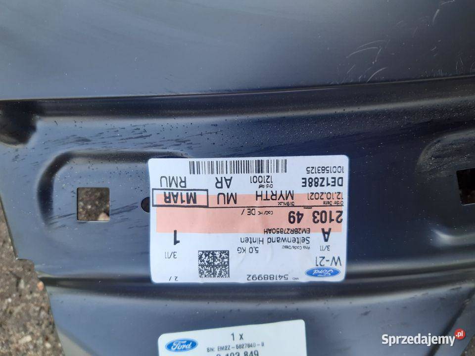 Błotnik prawy tył Ford S II EM2BR27860AH Błotnik dolnośląskie