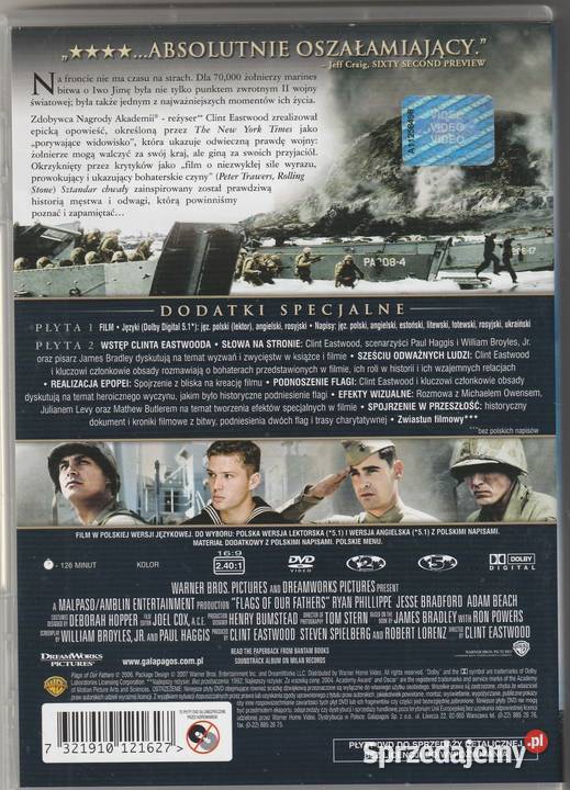 Sztandar chwały Ryan Phillippe Barry Pepper lektor Pruszków sprzedam