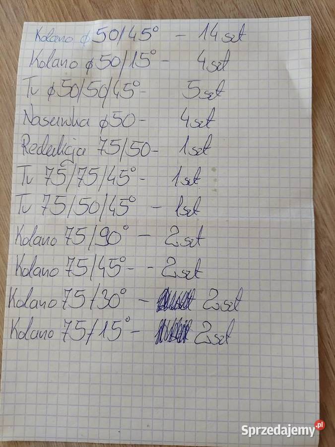 Kolanka I trójniki fi 50 Rury i kształtki Babienica