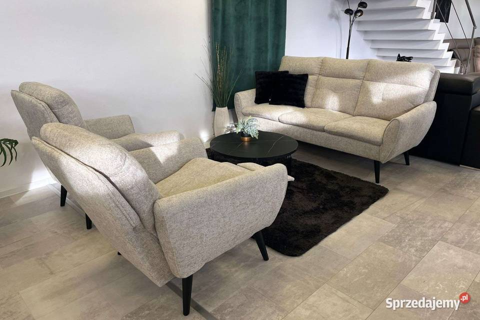 Komplet wypoczynkowy GOLDI 311 tkanina dostępny Piasek sprzedam