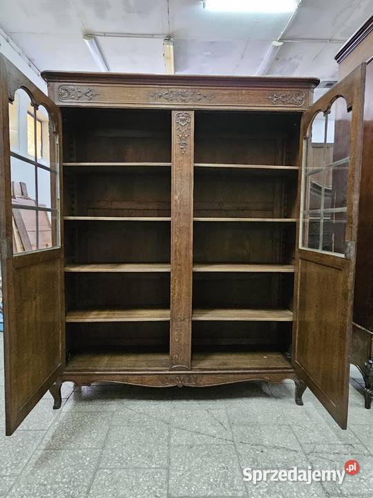 Stara dębowa biblioteczka Ludwikowska Francja małopolskie Nowy Sącz