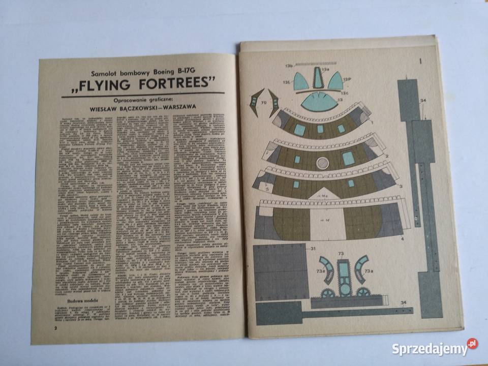 Mały Modelarz 561991 Samolot bombowy Boeing17G Dąbrowa Górnicza