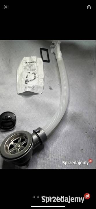 Syfon FISC Italiana szary nowy z przelewem Hydraulika Gliwice