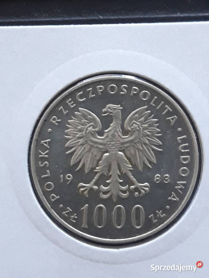 1000 Papież Jan Paweł II 1983 r 6 Mennicza Numizmatyka Konin