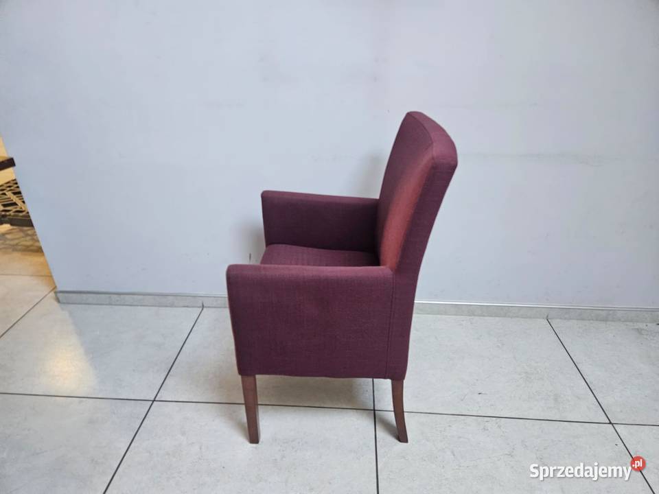 Burgundowy fotel ładne i solidne wykonanie śląskie Pszczyna