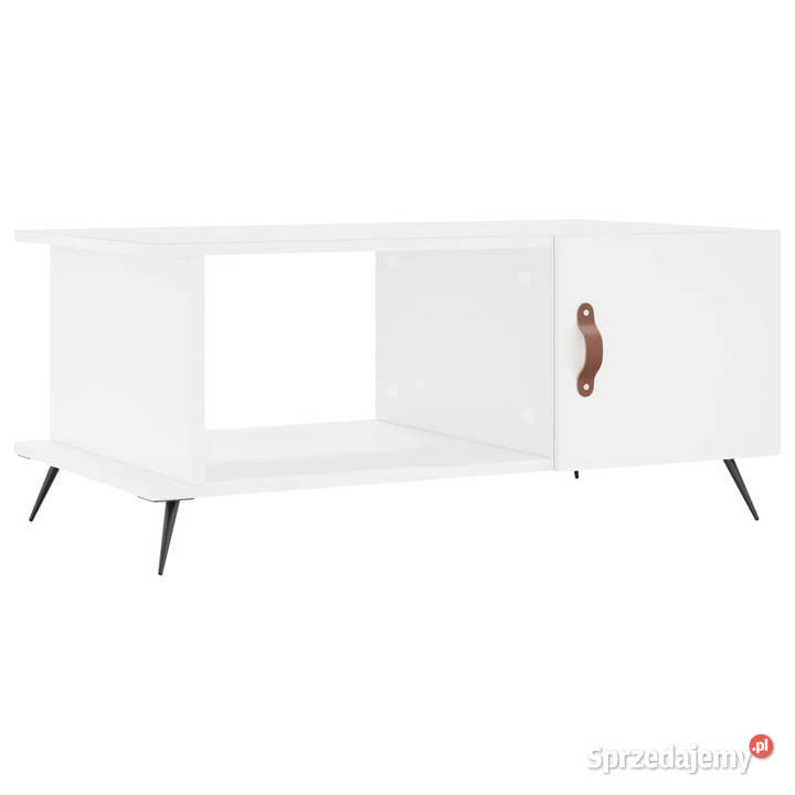 Stolik kawowy biały 90x50x40 materiał mazowieckie
