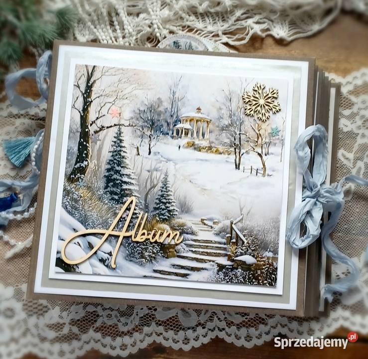 Zimowy album foto prezent rękodzieło Rękodzieło Mszana Dolna