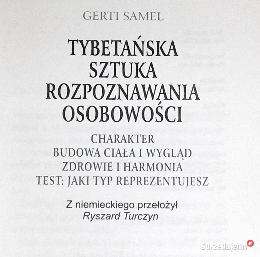 Tybetańska sztuka rozpoznawania osobowości Gerti Chełm