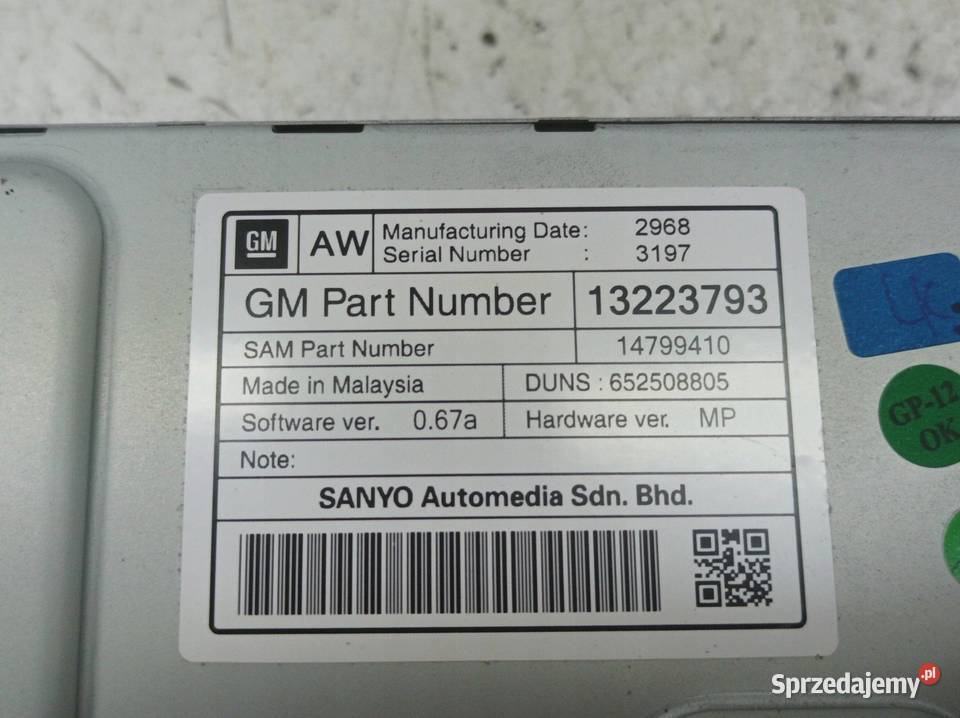 WYŚWIETLACZ 13223793 Chevrolet Cruze I 2008 2014 świętokrzyskie