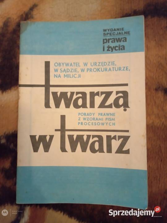 Sprzedam broszurę twarzą w twarz porady prawne z Bukowno sprzedam
