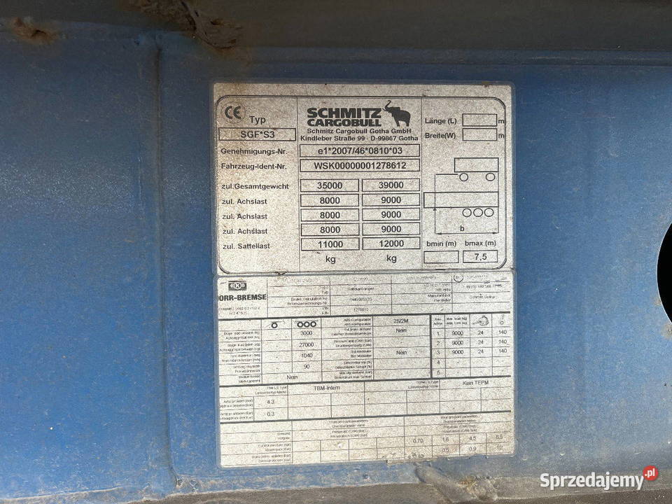 Naczepa wywrotka 27m Schmitz cargobull Vat0 Warszawa