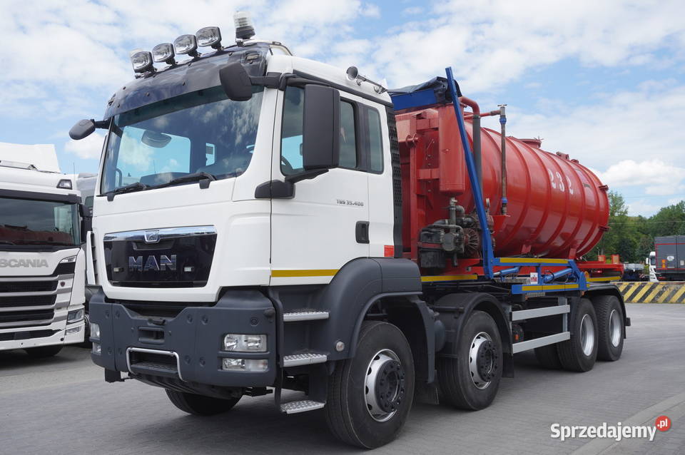 Man TGS 35400 8x4 E5 Hakowiec HYVA Beczka Kraków