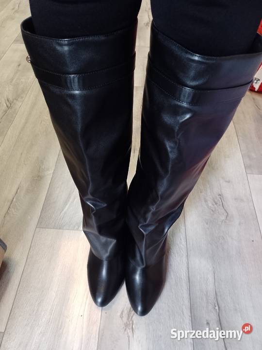 4243 Ekskluzywne czarne wygodne Kozaki kowbojki Kraków