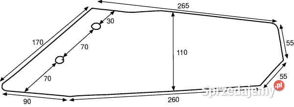 Lemieszyk skrzydełkowy prawy wygięty FL37D Kamionna