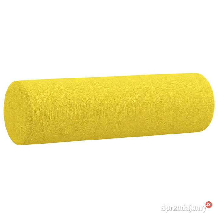 2osobowa sofa z poduszkami jasnożółta 140