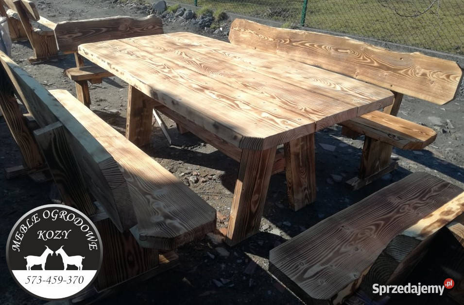 Meble ogrodowe drewniane stół ława nowoczesne i Piła
